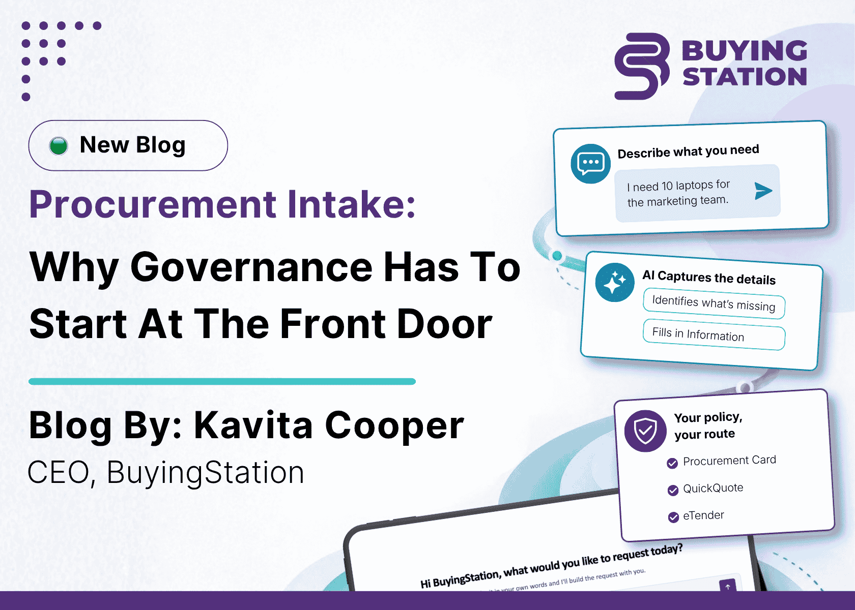Seven Ways Procurement Teams Can Reclaim Time in 2026. Blog by Kavita Cooper, CEO, BuyingStation.